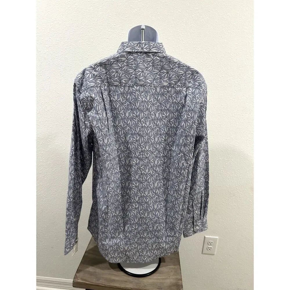 Van Heusen Mens Casual Long Sleeve Shirt Button Down Regular Fit Wrinkle Free M